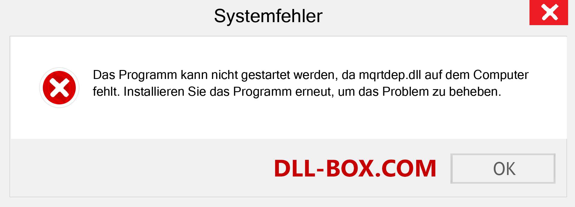 mqrtdep.dll-Datei fehlt?. Download für Windows 7, 8, 10 - Fix mqrtdep dll Missing Error unter Windows, Fotos, Bildern